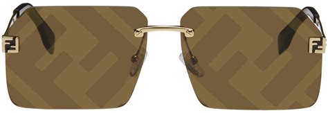 fendi sunglases cocodrile brown leather|Sunglasses .